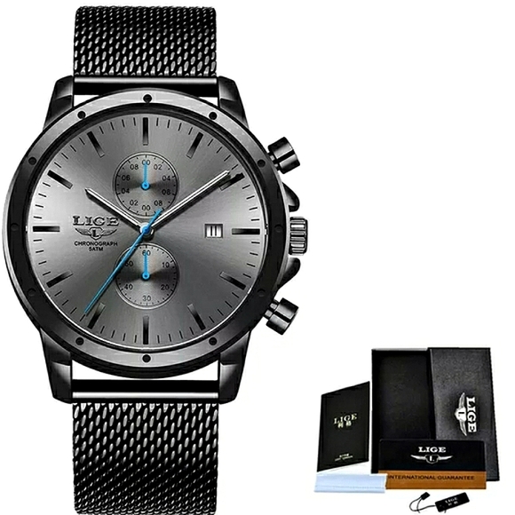 New w/Box Men's Stainless Steel Luxury Watch - Picture 7 of 7